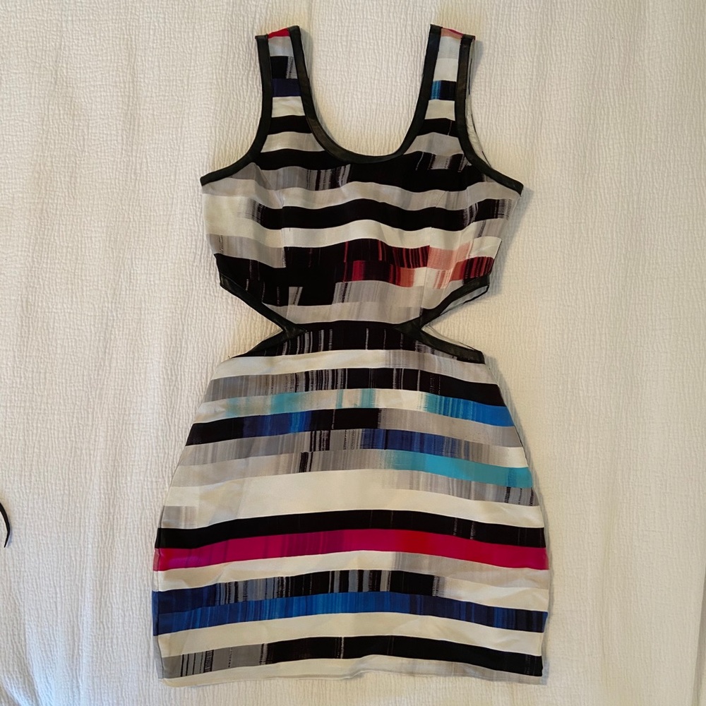 Parker Mini Leather Cutout Dress